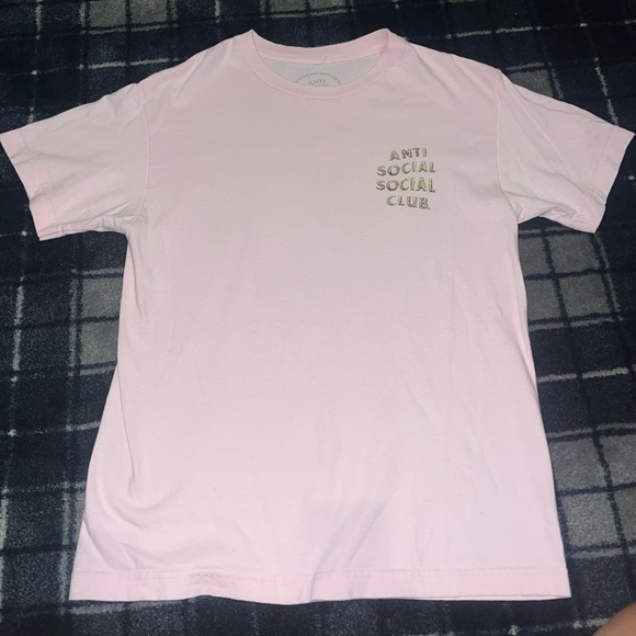 Anti Social Social Club light pink tshirt - Picture 1 of 2